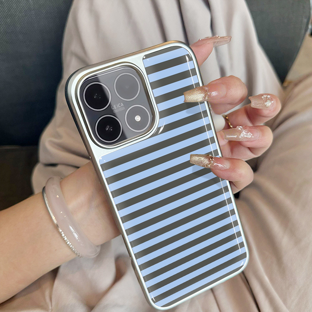 Phone Cases Drop Proof - Simple Blue Stripes Drop Glue Matte