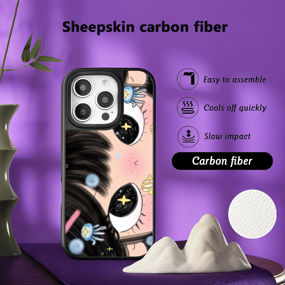 Phone Cases For Girls - Big-eyed cute girl cartoon design Phone