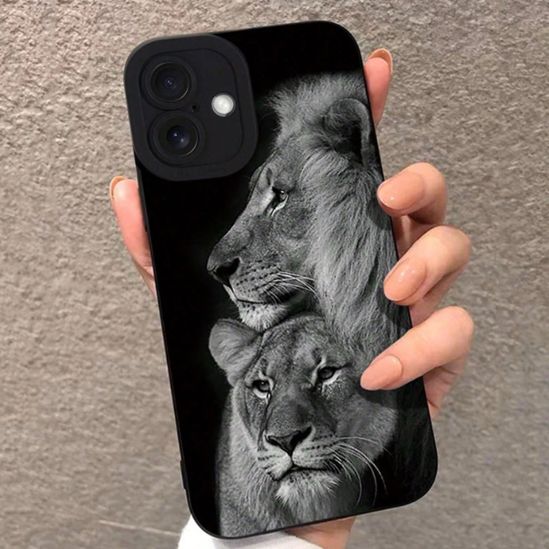 Phone Cases For Iphone 13 - Detailed and Perforated Colorful Lion Print