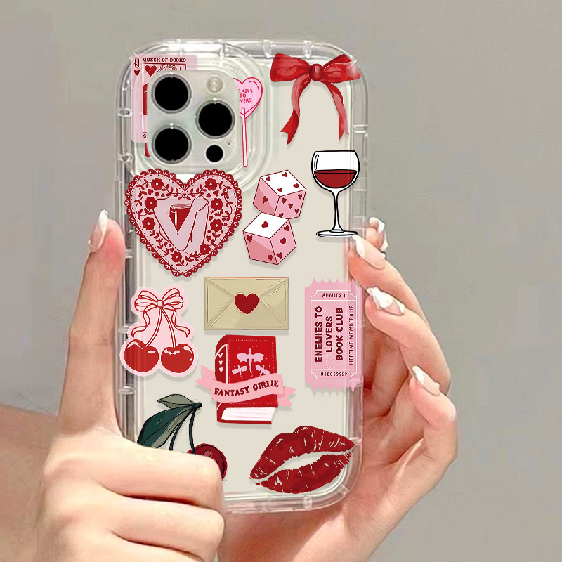 Phone Cases For Iphone 13 - Korean Cute Cherry Bow Phone Case