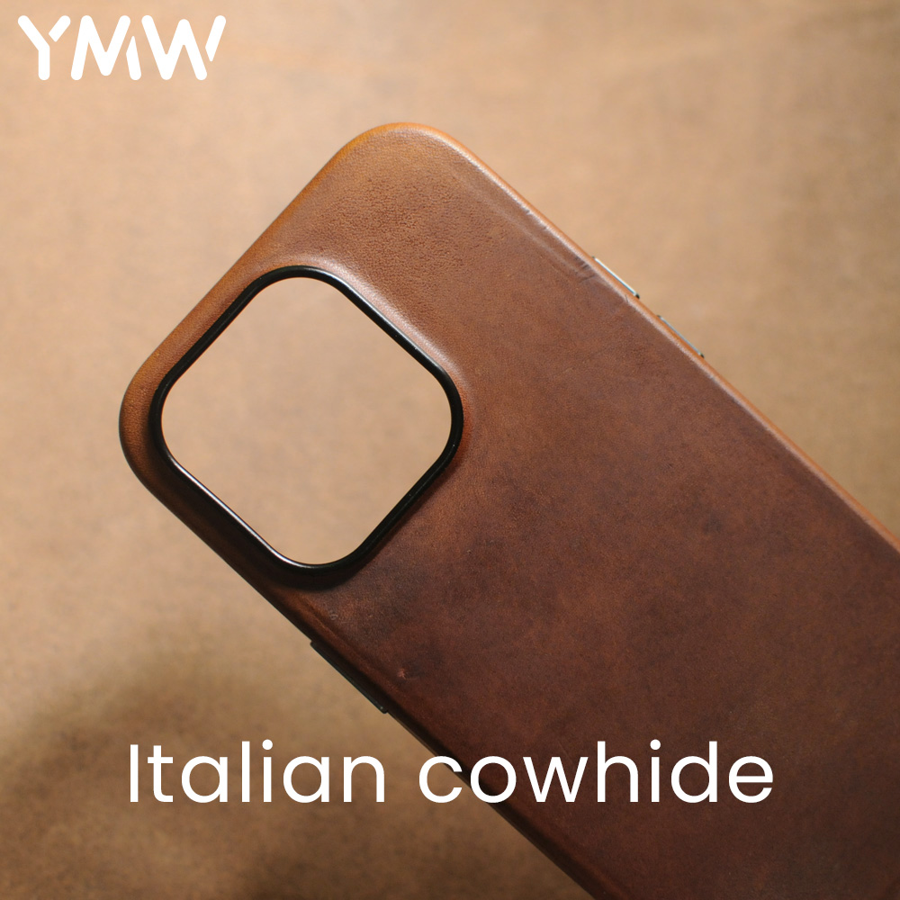 Phone Cases Personalised - YMW Italian Retro Genuine Leather Case