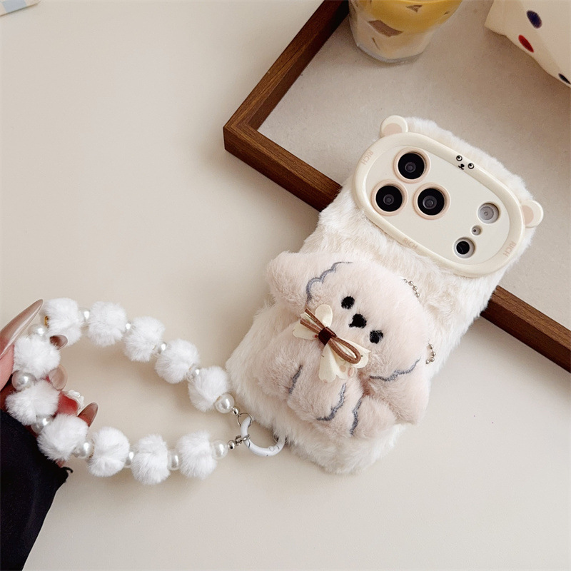 3D Cartoon Bowknot Puppy Warm  - Phone Cases For Iphone 13 incelemesi ve fiyatı