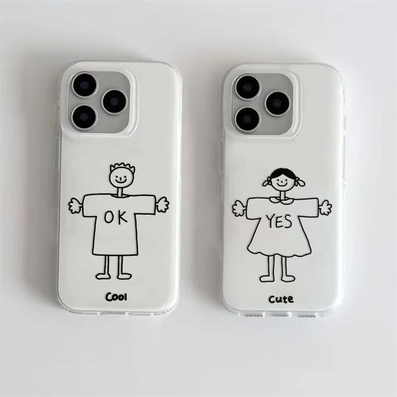 Cartoon Simple Drawing Boy and - Phone Cases For Girls incelemesi ve fiyatı