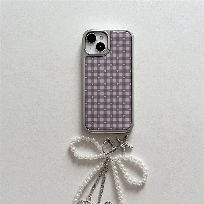 Pink Purple Heart-Shaped Check - Phone Cases For Girls incelemesi ve fiyatı