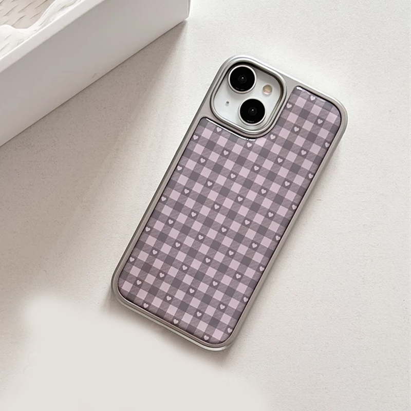 Pink Purple Heart-Shaped Check - Phone Cases For Girls incelemesi ve fiyatı