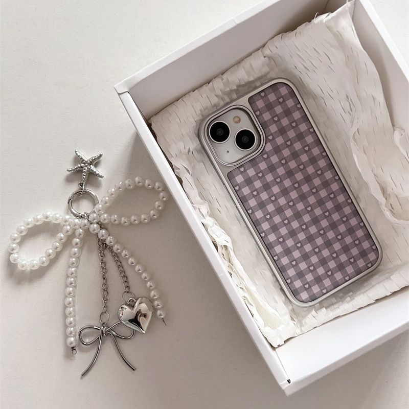 Pink Purple Heart-Shaped Check - Phone Cases For Girls incelemesi ve fiyatı