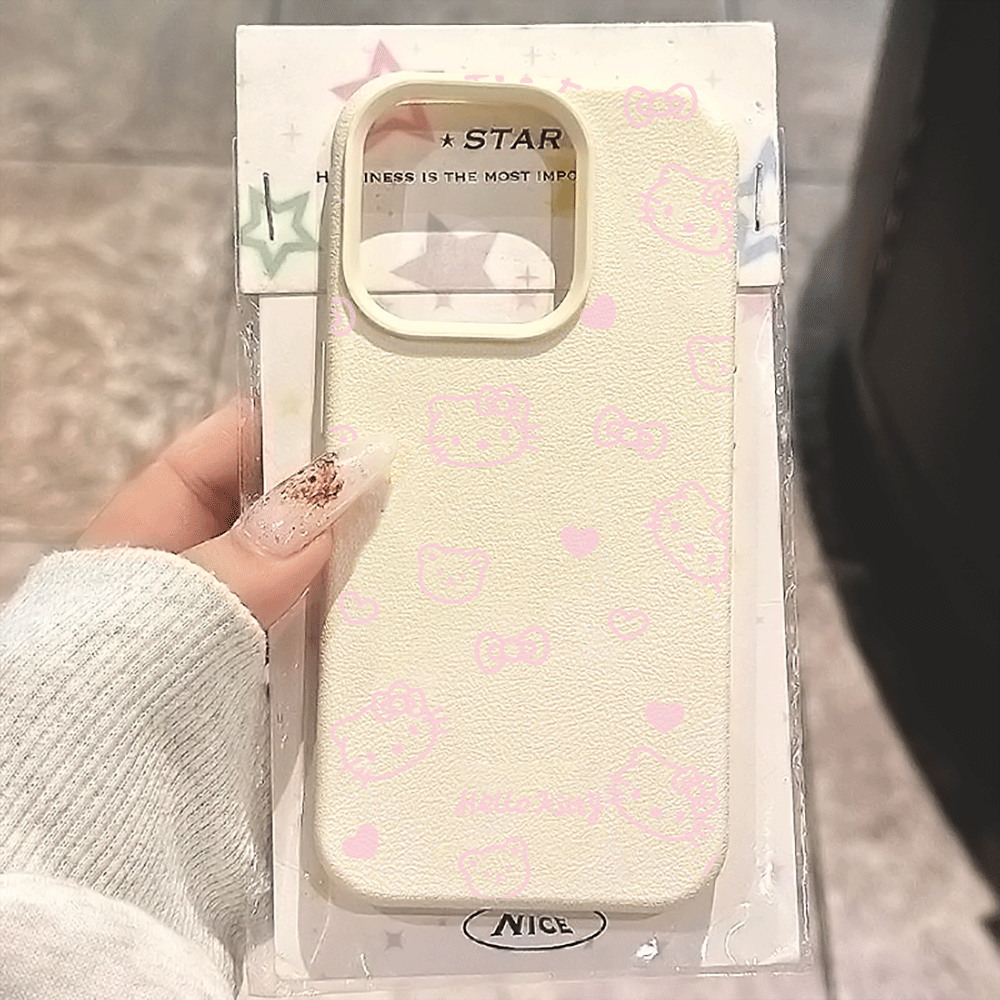 Cute HelloKitty Pink Line Cat  - Phone Cases Girls incelemesi ve fiyatı