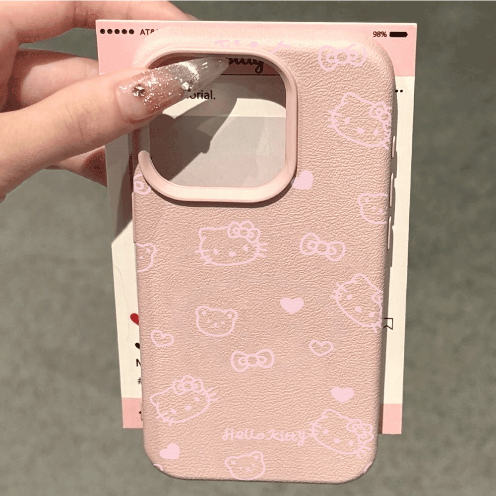 Cute HelloKitty Pink Line Cat  - Phone Cases Girls incelemesi ve fiyatı