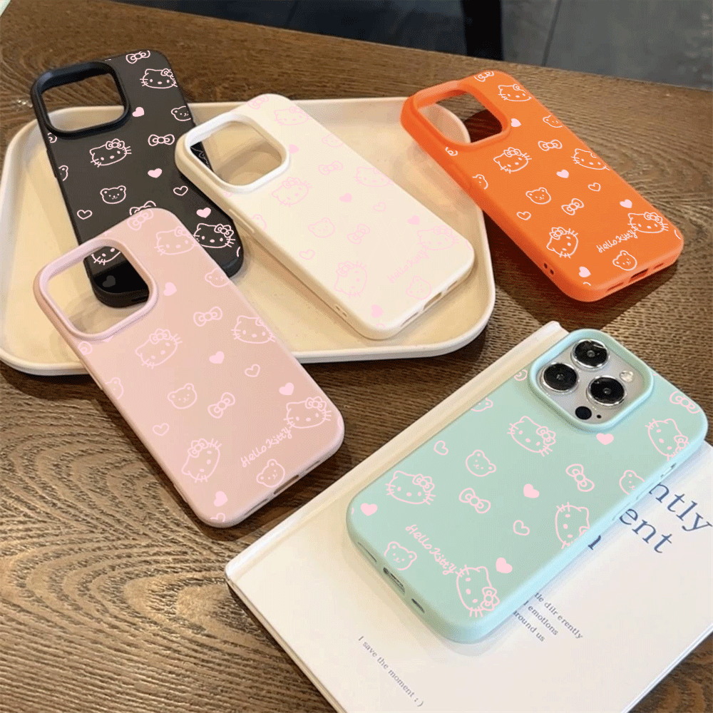 Cute HelloKitty Pink Line Cat  - Phone Cases Girls incelemesi ve fiyatı