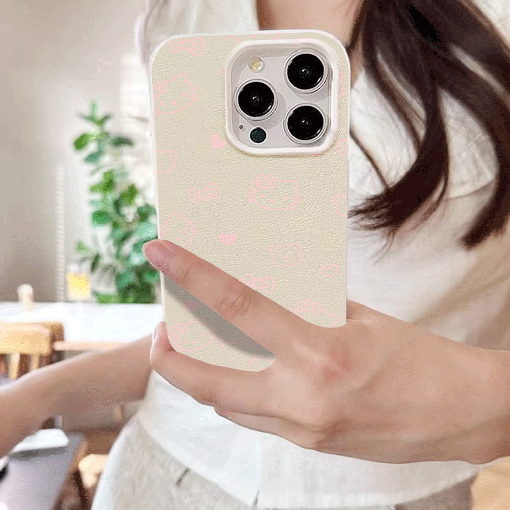 Cute HelloKitty Pink Line Cat  - Phone Cases Girls incelemesi ve fiyatı