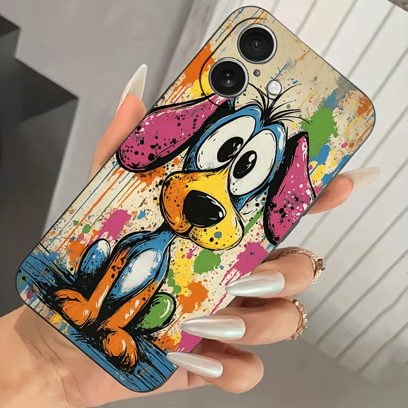 Graffiti Colored Puppy TPU Pho - Phone Cases Drop Proof incelemesi ve fiyatı