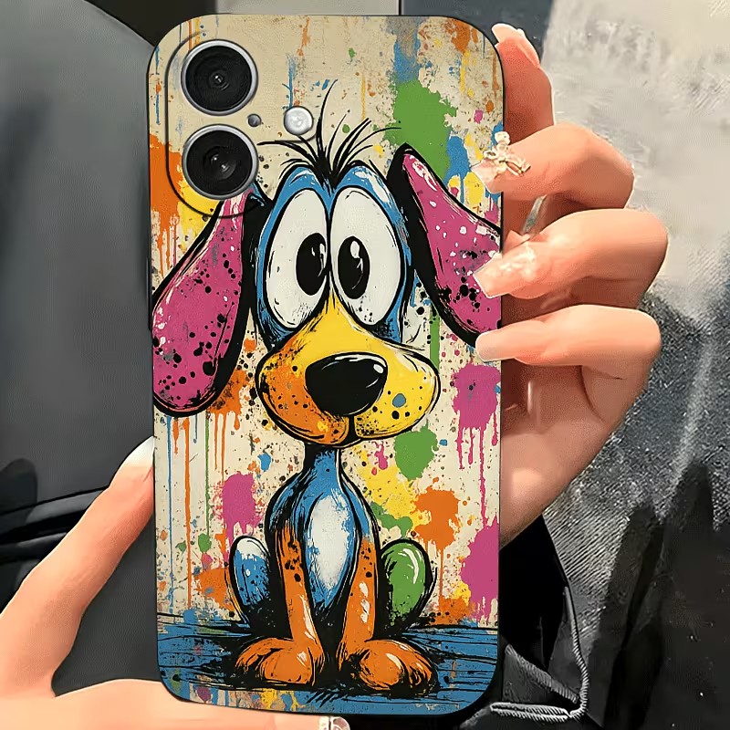 Graffiti Colored Puppy TPU Pho - Phone Cases Drop Proof incelemesi ve fiyatı