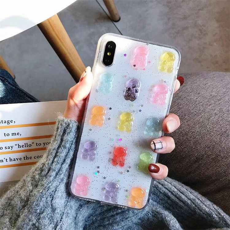 Cute 3D Colorful Bear Drop Glu - Phone Cases Drop Proof incelemesi ve fiyatı