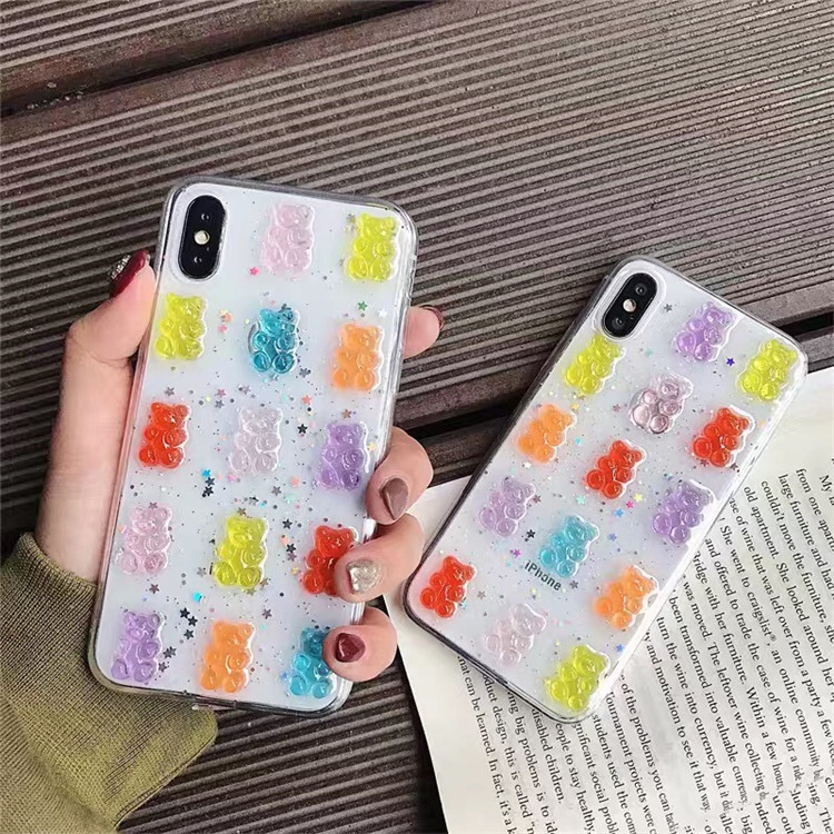 Cute 3D Colorful Bear Drop Glu - Phone Cases Drop Proof incelemesi ve fiyatı