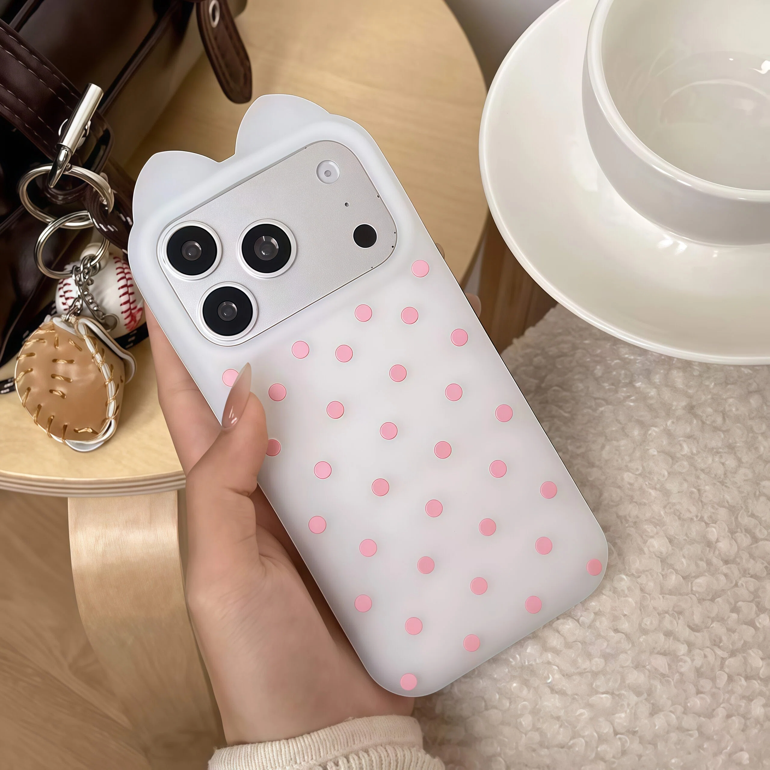 Korean Style Polka Dot Cat Ear - Phone Cases On Sale incelemesi ve fiyatı