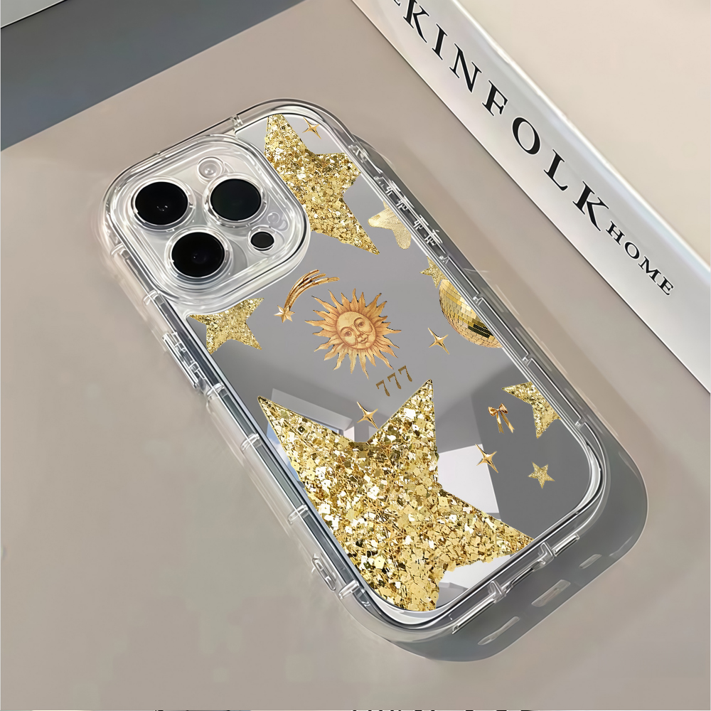 Celestial Gold Glitter Mirror  - Phone Cases For Iphone 13 incelemesi ve fiyatı