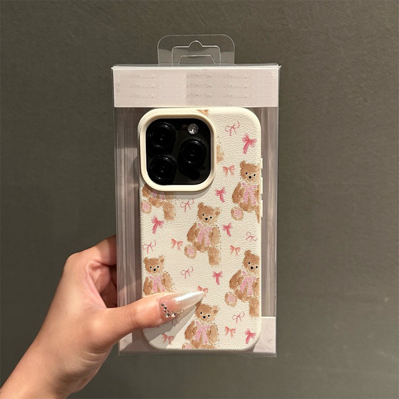 Adorable Pink Bow Bear Design  - Phone Cases Girls incelemesi ve fiyatı
