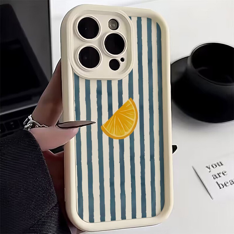 Striped Lemon Slice Pattern Ph - Phone Cases Protective incelemesi ve fiyatı