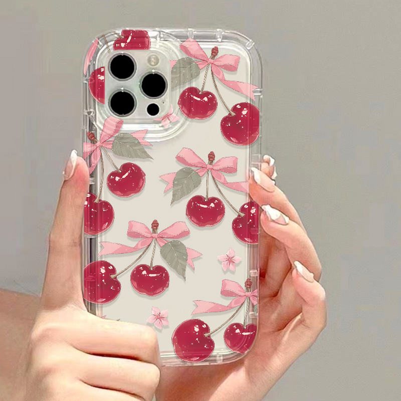 Korean Cute Cherry Bow Phone C - Phone Cases For Iphone 13 incelemesi ve fiyatı
