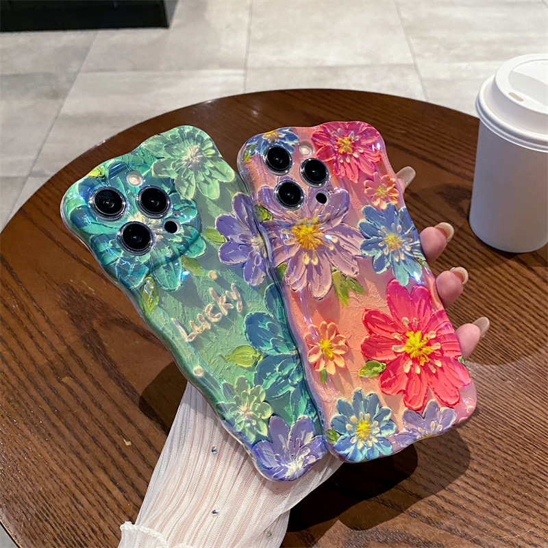 Retro Blue Light Oil Painting  - Phone Cases For Iphone 13 incelemesi ve fiyatı