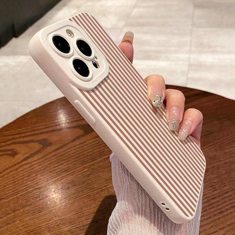 Pink Striped Painted Anti-Drop - Phone Cases For Iphone 13 incelemesi ve fiyatı