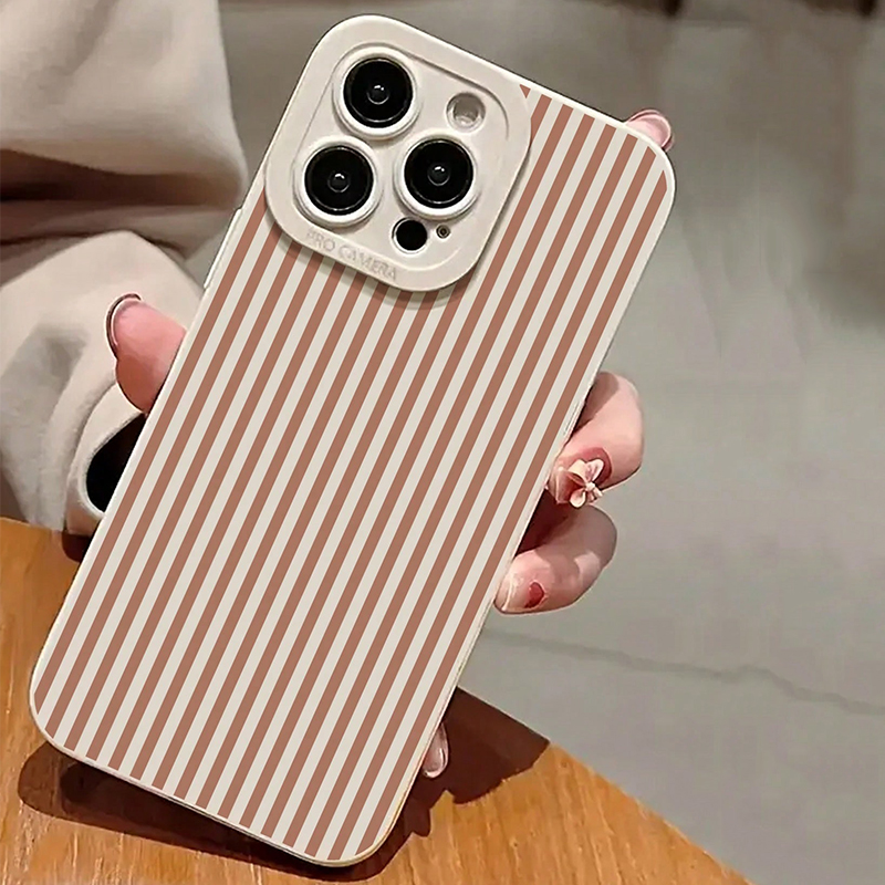 Pink Striped Painted Anti-Drop - Phone Cases For Iphone 13 incelemesi ve fiyatı